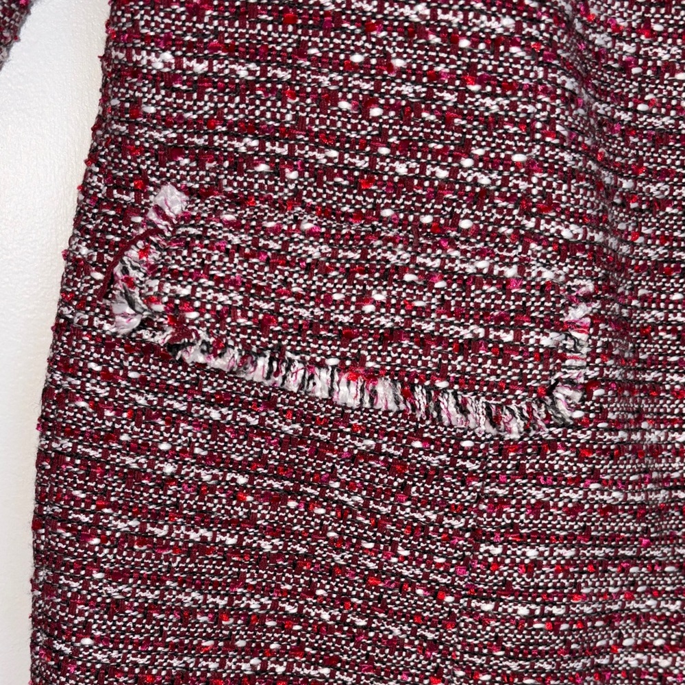 Karl Lagerfeld Maroon Textured Blazer - Picture 7 of 15